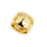 14K Solid Gold Ring Charm